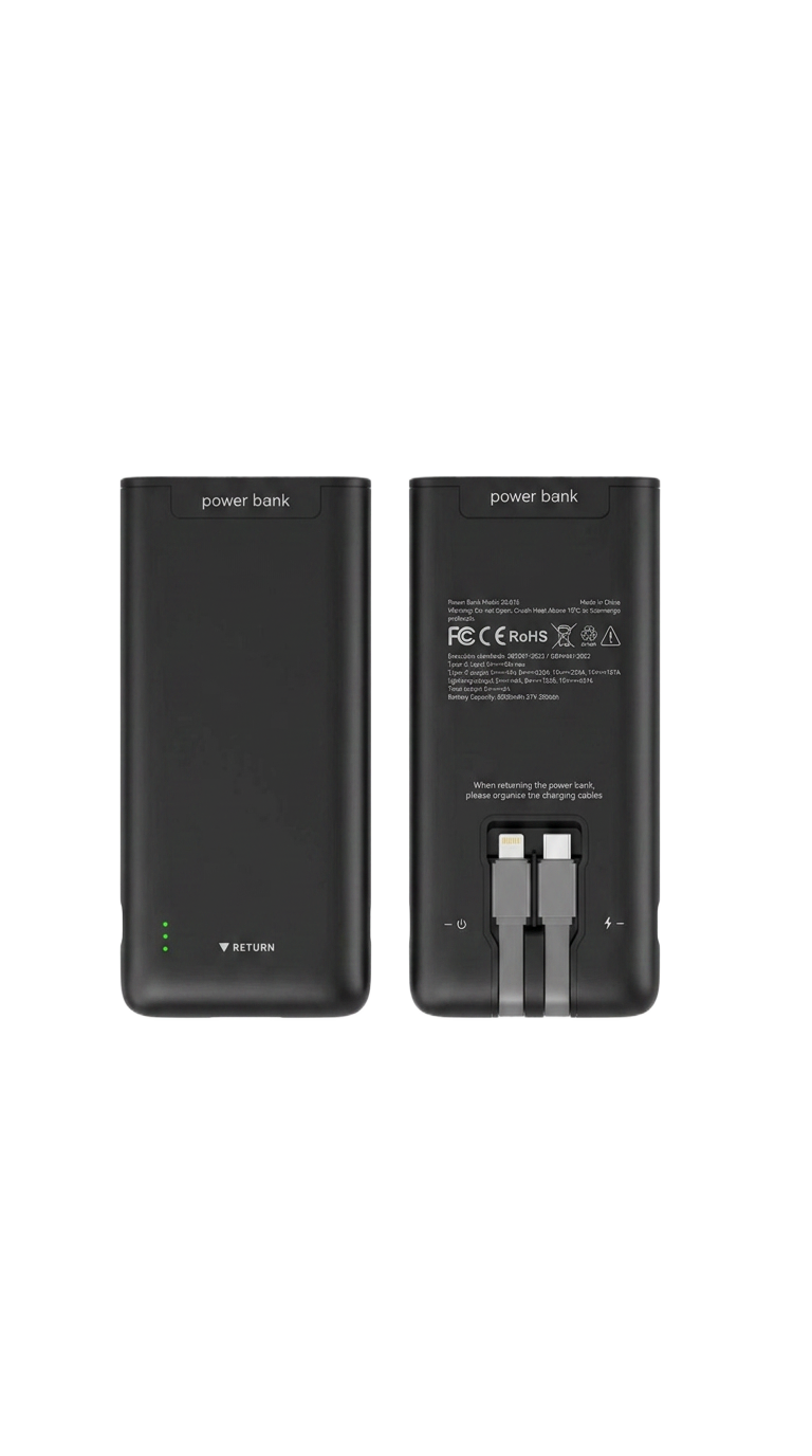 Powerbank Vybe con cavi USB-C e Lightning integrati